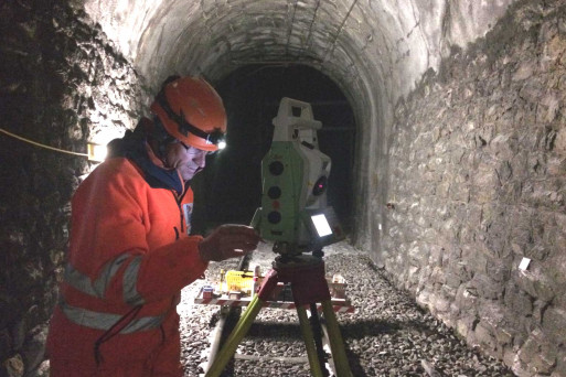 Tunnelvermessung Rhätische Bahn, HMQ AG