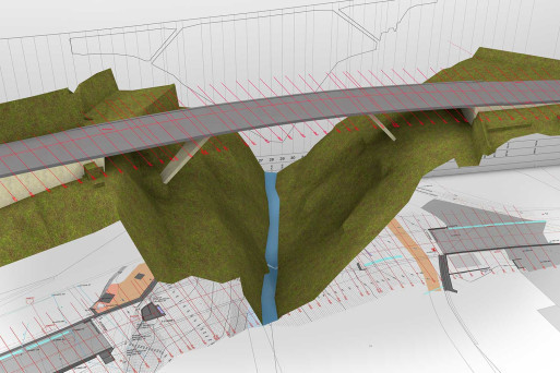 3D-Modell Aclatobelbrücke, HMQ AG