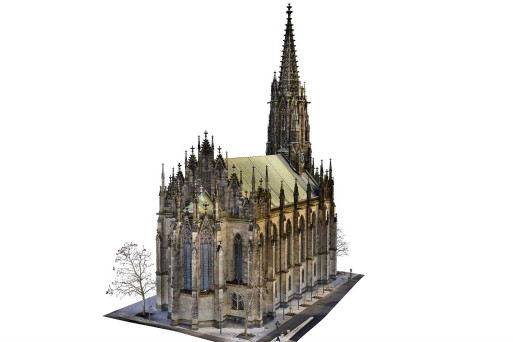 3D-Modell, Elisabethenkirche in Basel, HMQ AG