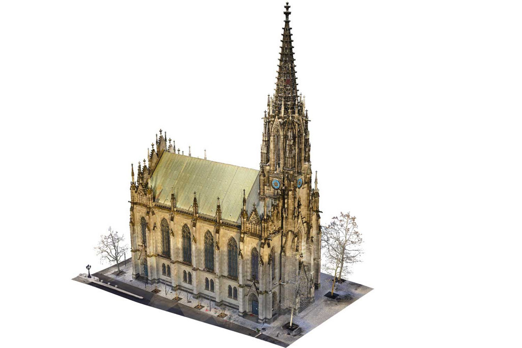 Elisabethenkirche in Basel, 3D-Modell, HMQ AG
