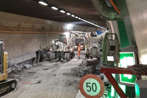 Tunnelvermessung, Sanierung Gotschnatunnel Klosters, HMQ AG