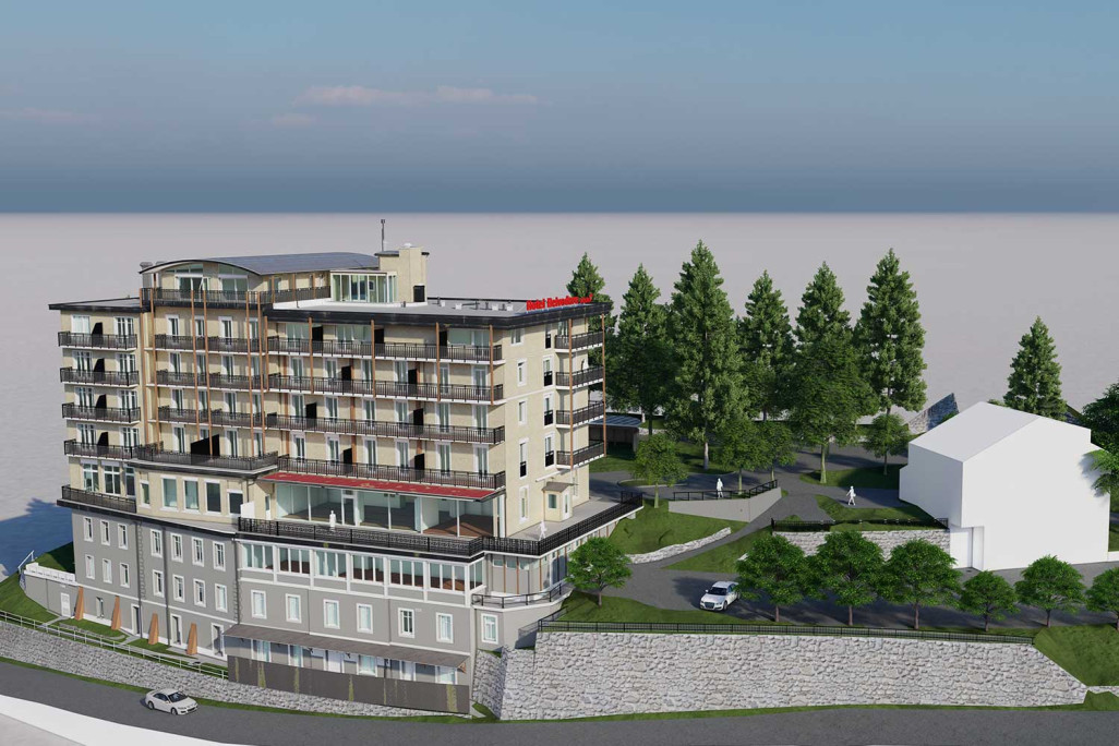 Grindelwald, Hotel Belvedere, 3D-BIM-Modell as Built aus Scan, HMQ AG