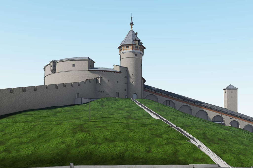 Munot Schaffhausen, 3D-Modell aus Gebäudeaufnahme, HMQ AG