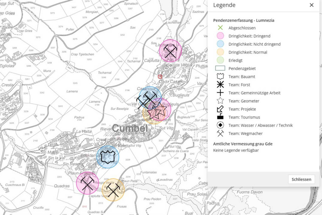 WebGIS, Pendenzenerfassung im Geoportal, HMQ AG